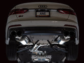 AWE Touring Edition Exhaust for Audi C8 S6/S7 - Diamond Black Tips - Mounted